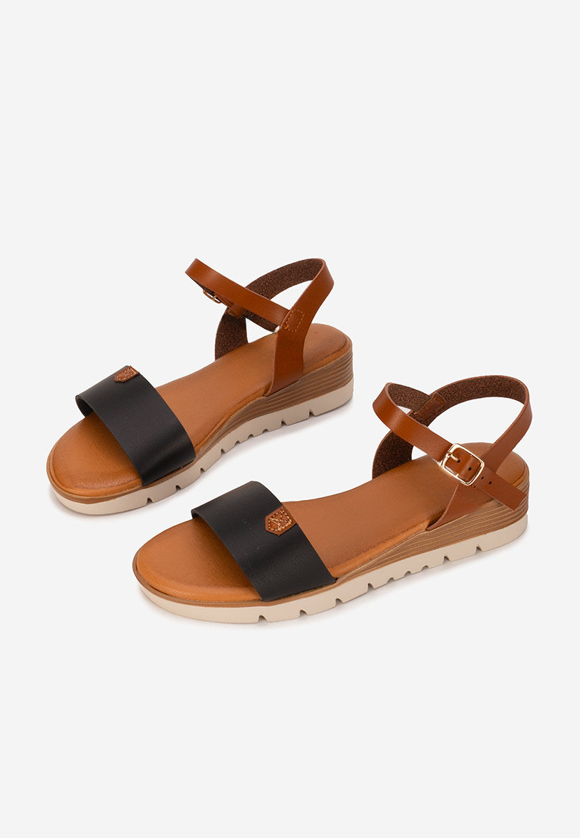 Sandali con zeppa Rabielia nero
