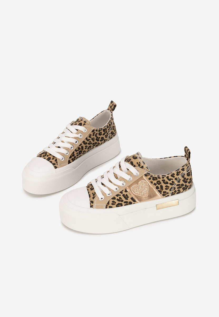 Sneakers con plateau Anasty leopardi