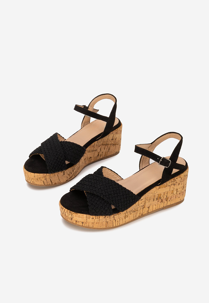 Sandali con zeppa Yarea nero