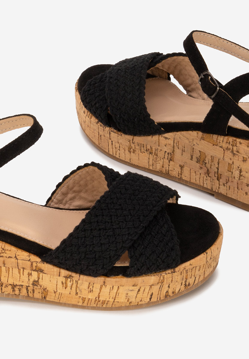 Sandali con zeppa Yarea nero