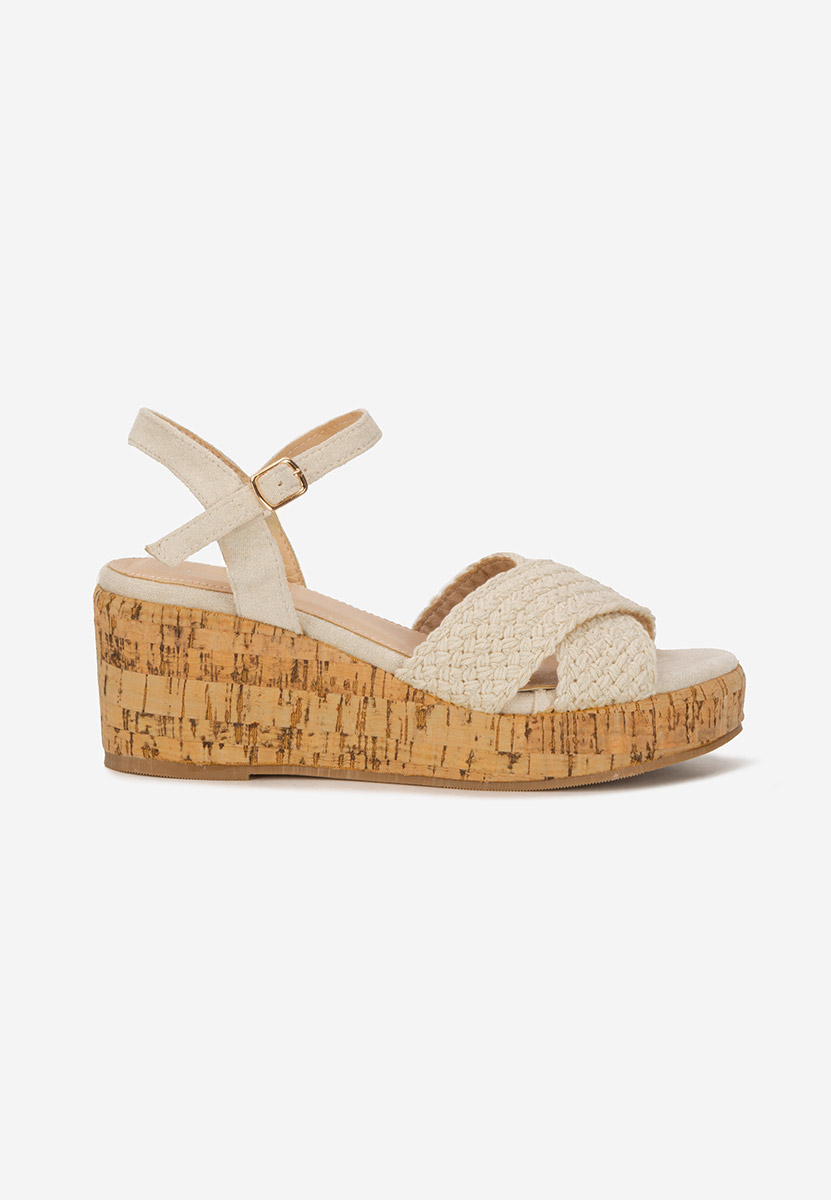 Sandali con zeppa Yarea beige