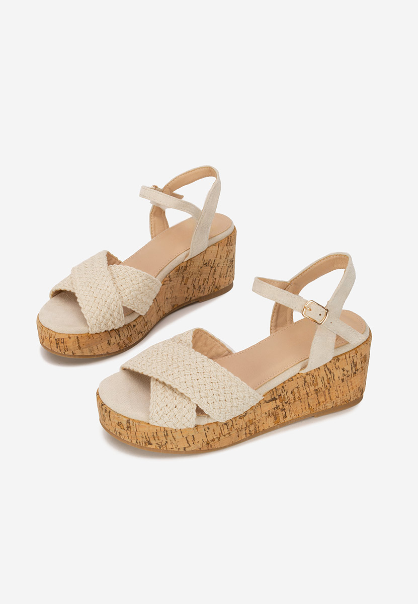 Sandali con zeppa Yarea beige