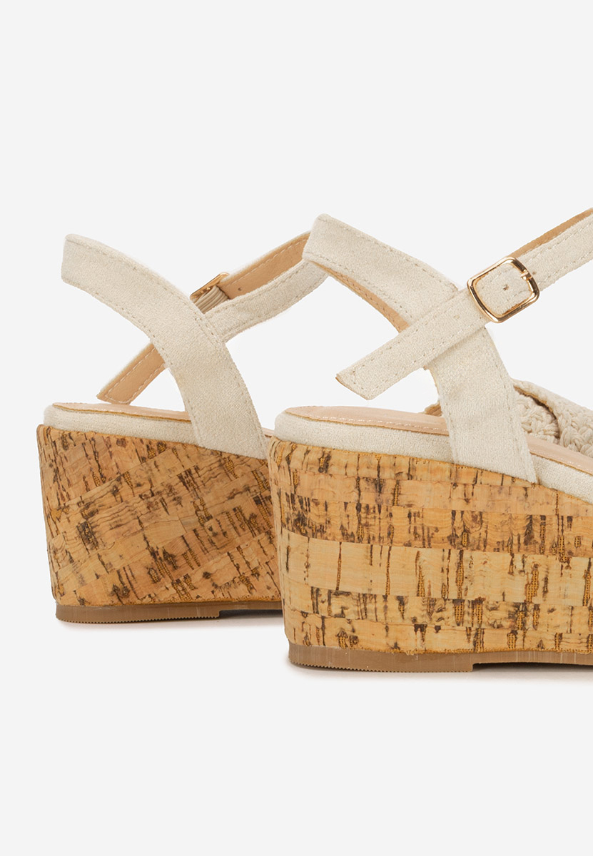 Sandali con zeppa Yarea beige