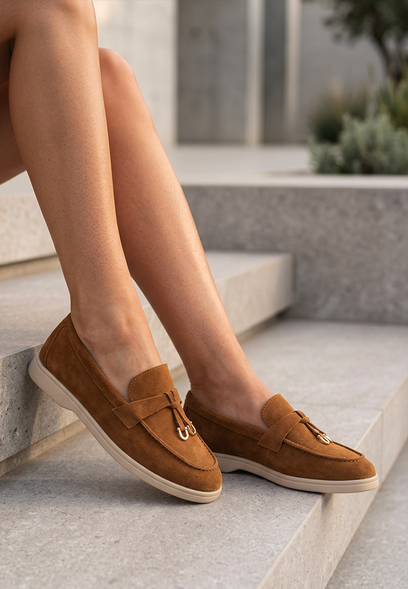 Mocassini donna pelle Ortansa camel
