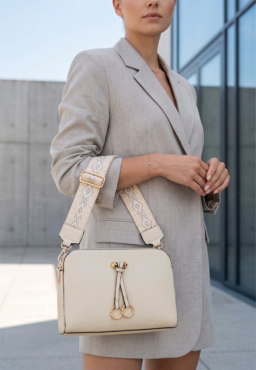 Borsa a spalla Vibrant beige