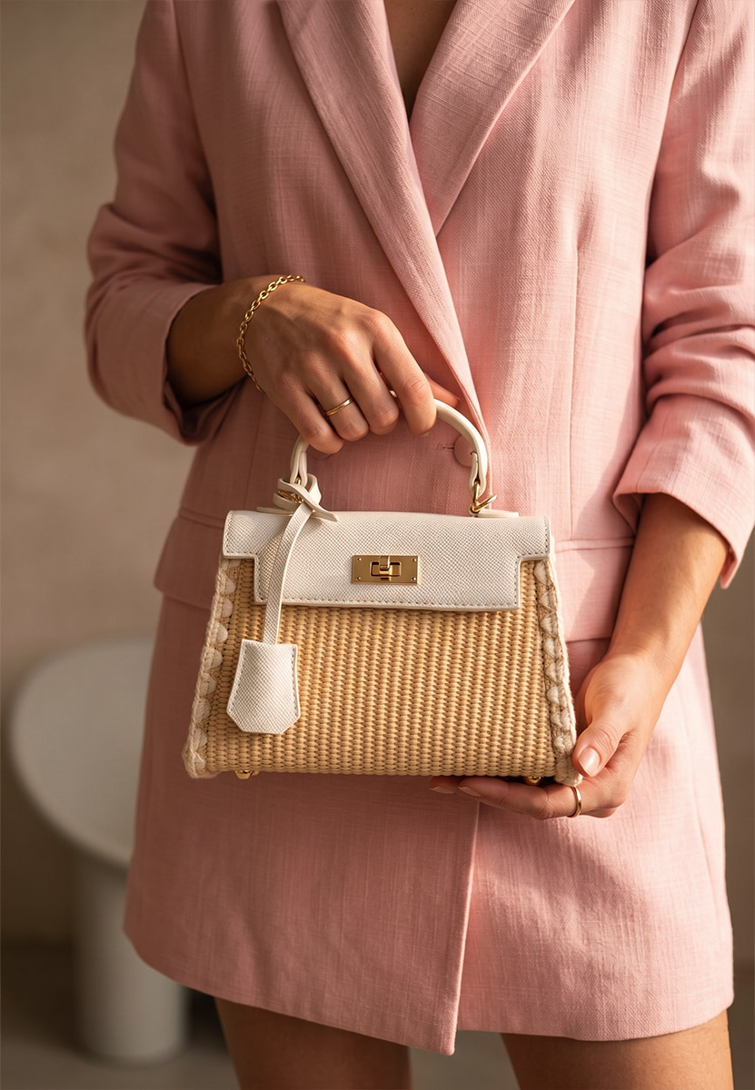 Borsa a mano Casiania beige