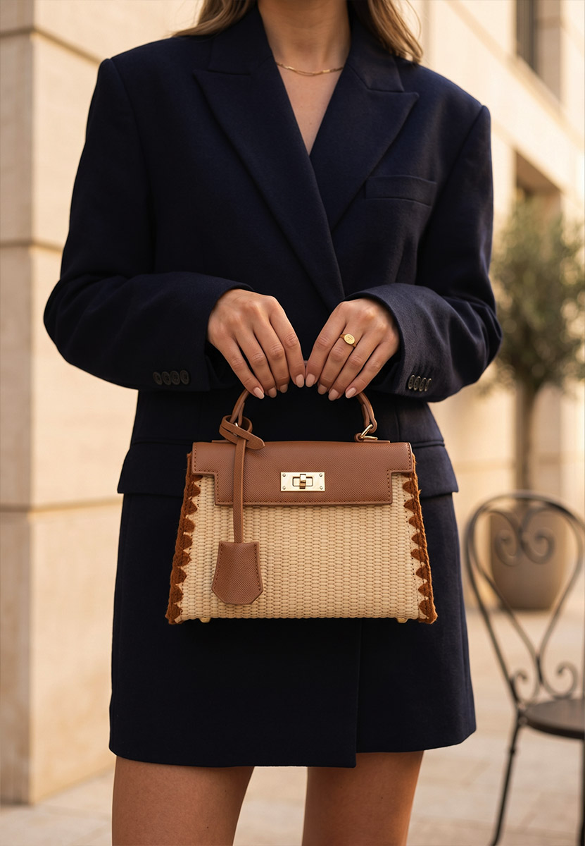 Borsa a mano Casiania marrone