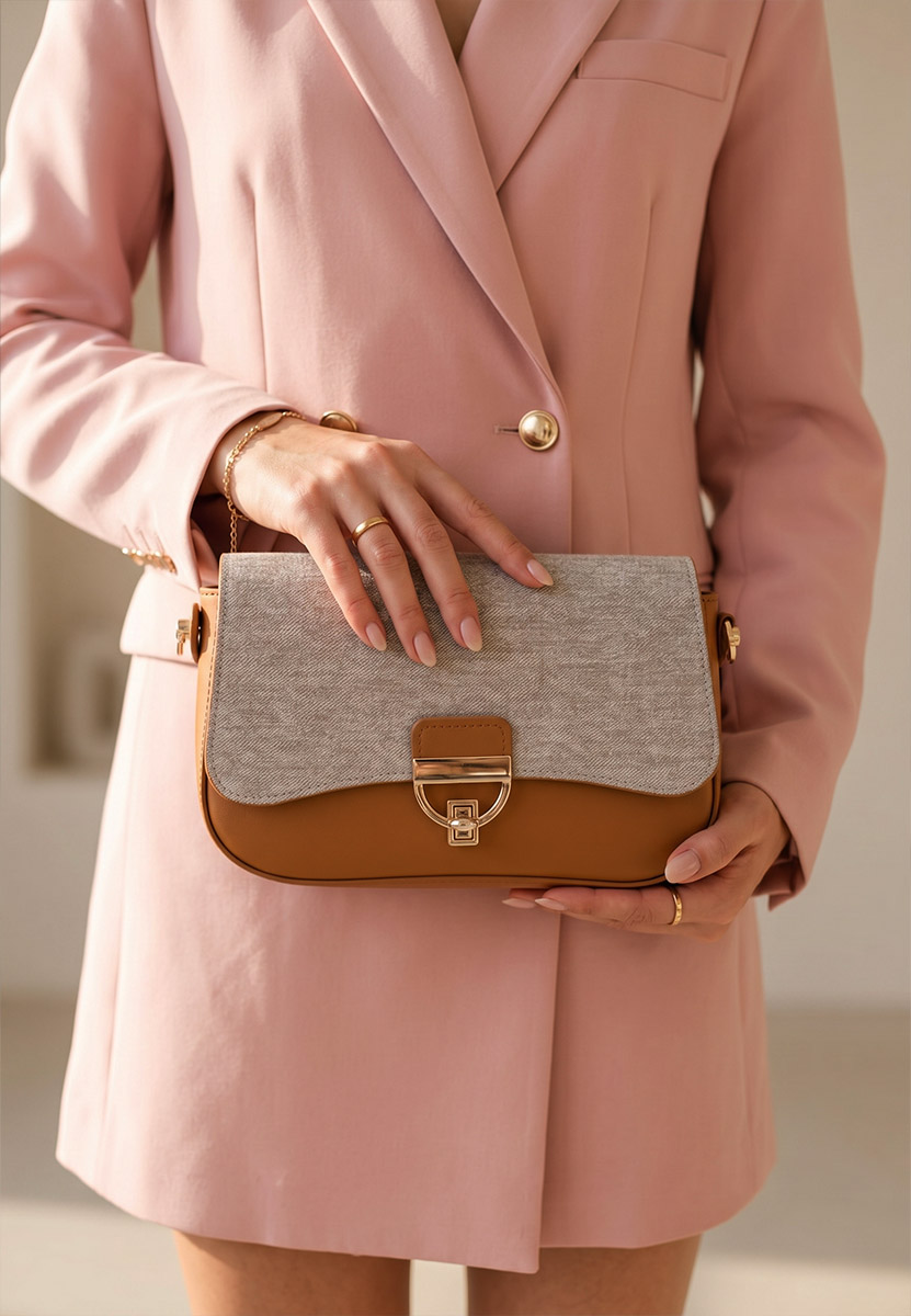 Pochette Elyseia marrone