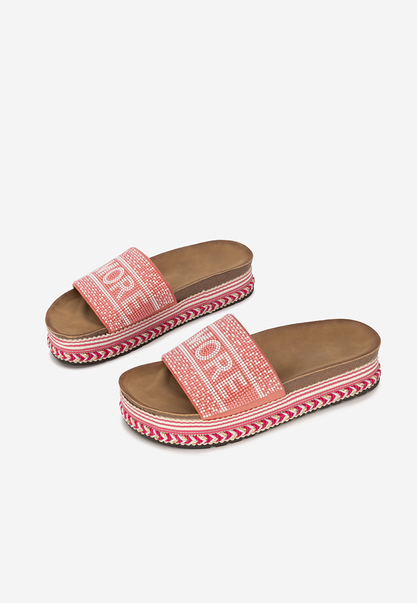 Ciabatte platform Alezia rosa