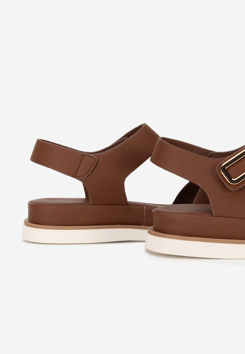 Sandali con plateau Semena marrone
