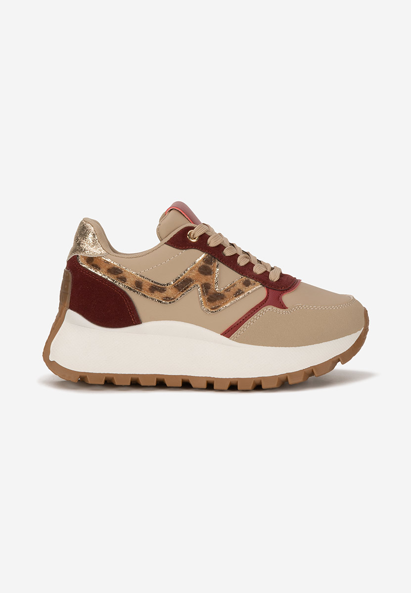 Sneakers con plateau Catrinela granata