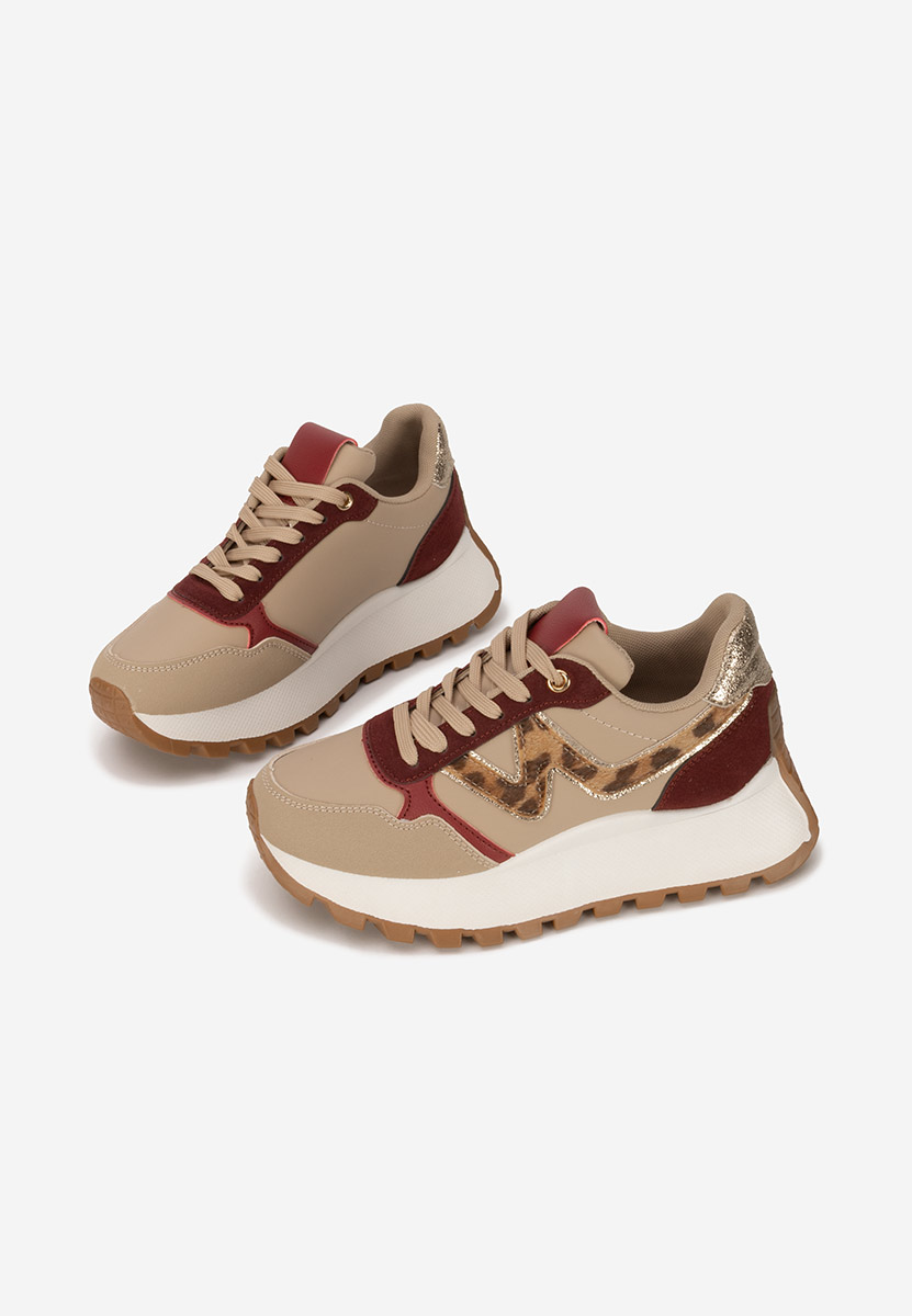 Sneakers con plateau Catrinela granata