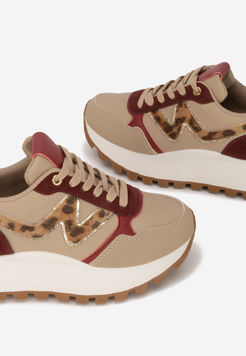 Sneakers con plateau Catrinela granata
