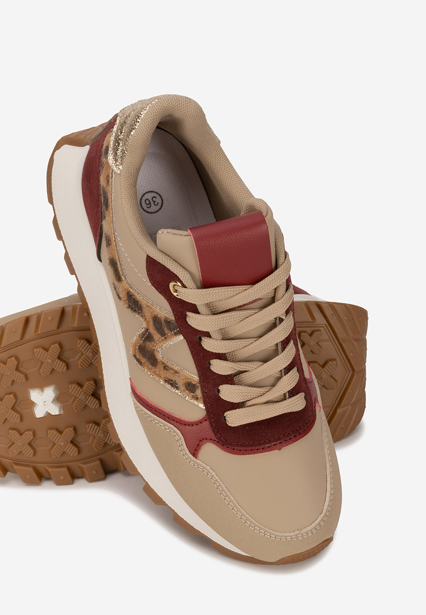 Sneakers con plateau Catrinela granata