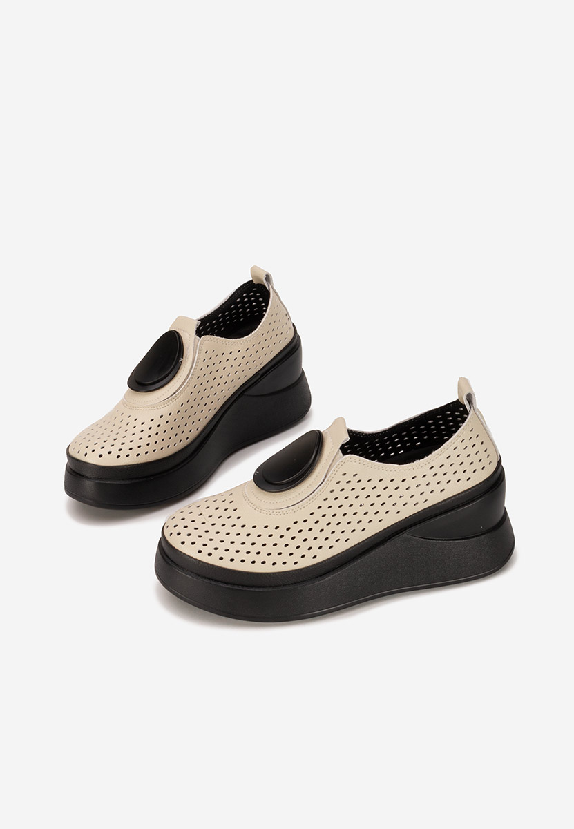 Scarpe con plateau Aleksa beige