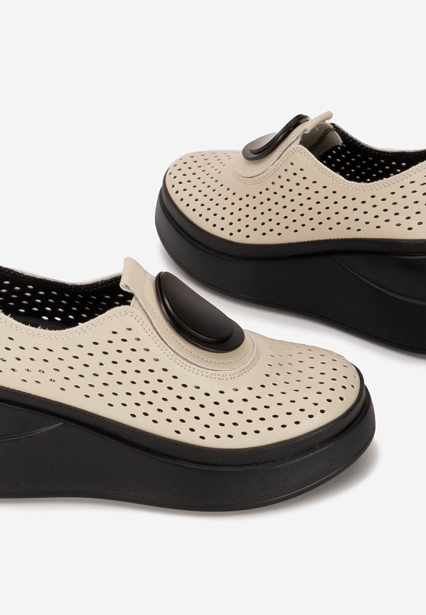 Scarpe con plateau Aleksa beige