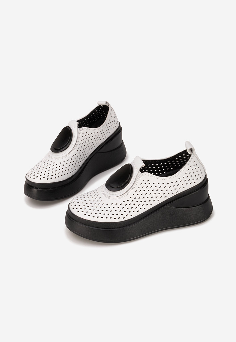Scarpe con plateau Aleksa bianchi