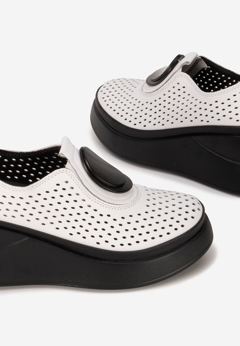Scarpe con plateau Aleksa bianchi