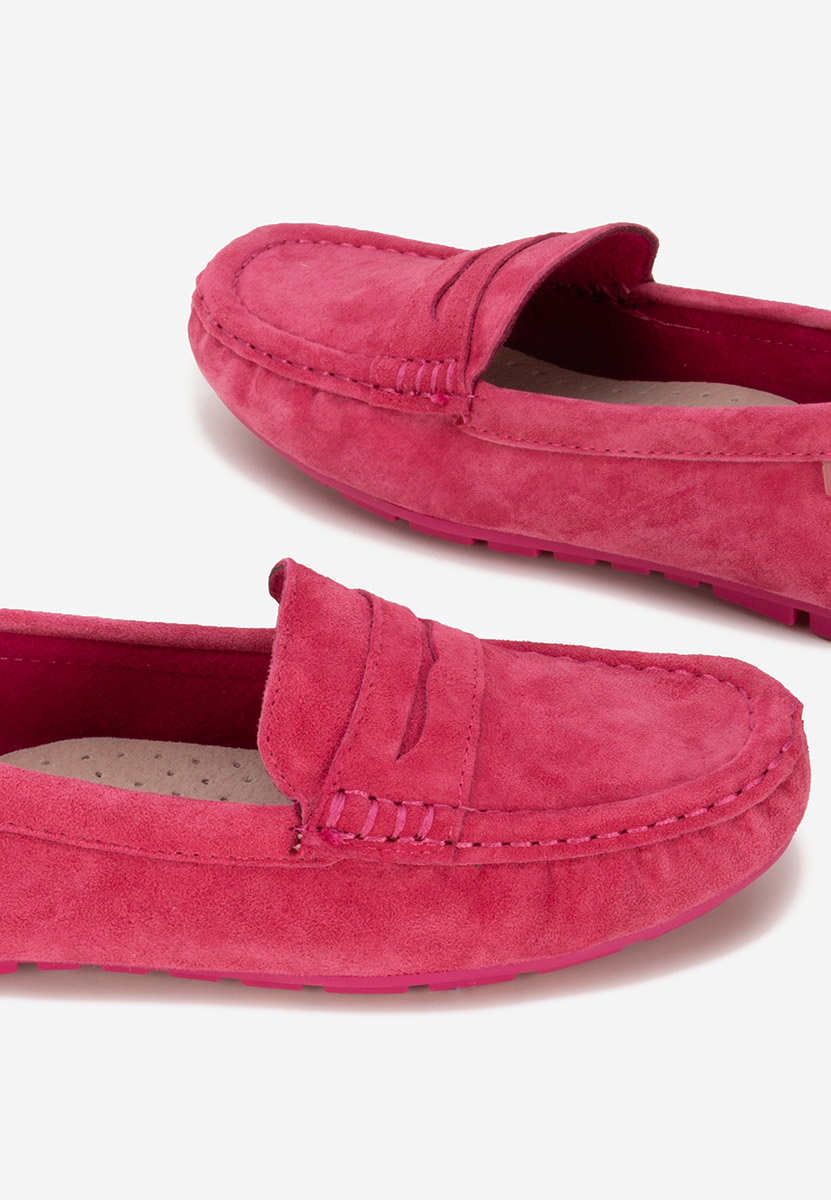 Mocassini donna pelle Dionesia fucsia