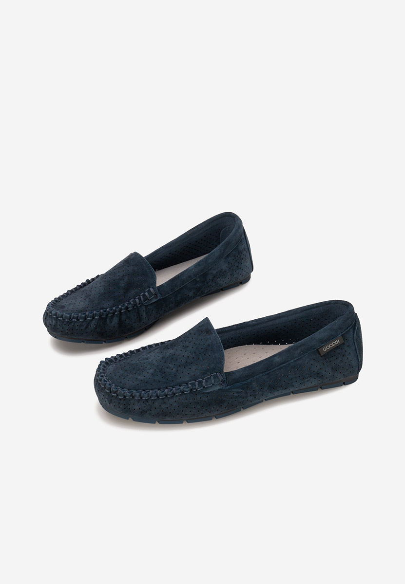 Mocassini donna pelle Sareia blu marine
