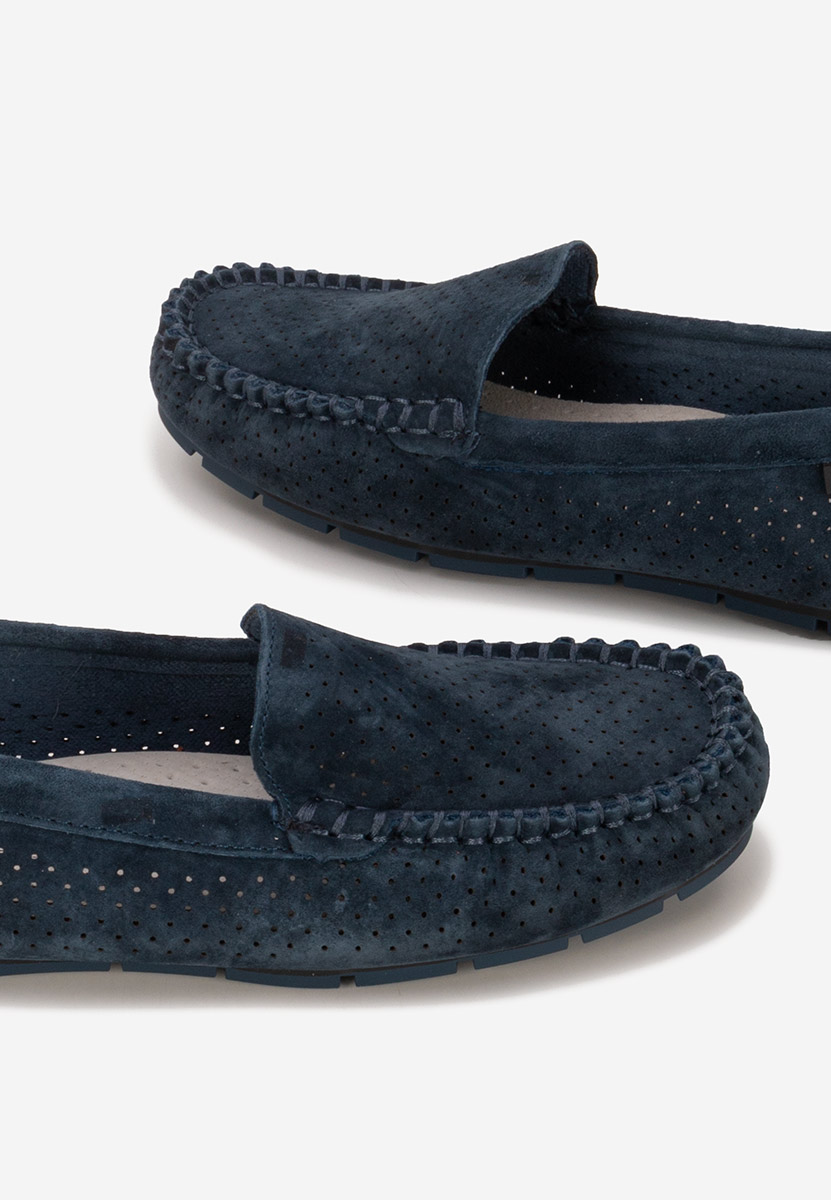 Mocassini donna pelle Sareia blu marine