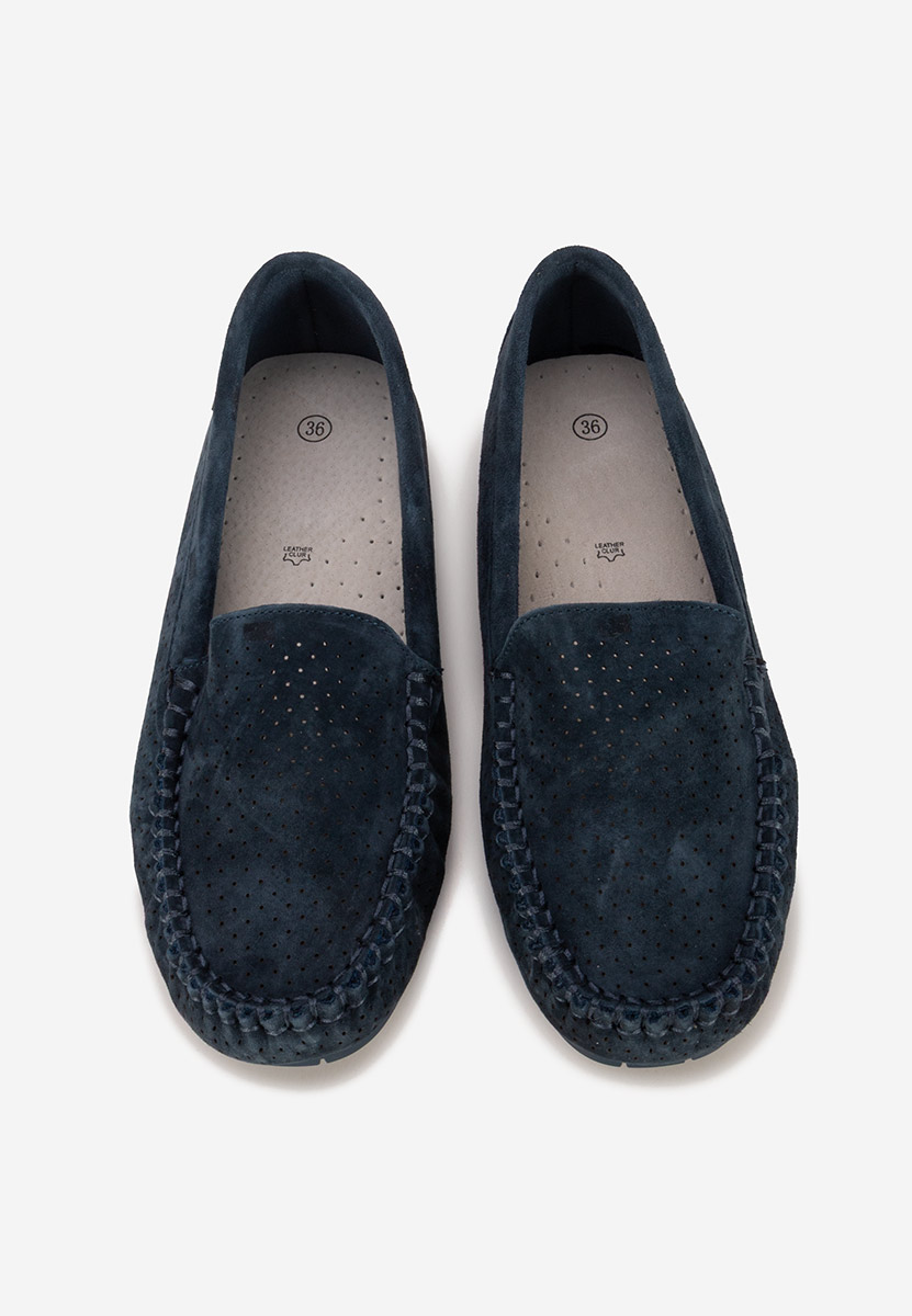 Mocassini donna pelle Sareia blu marine