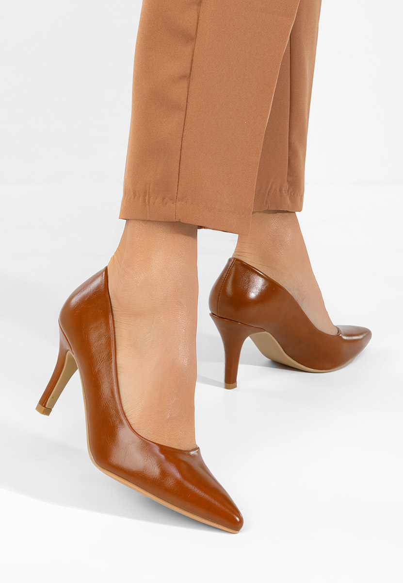 Décolleté tacco a spillo Marylyn camel