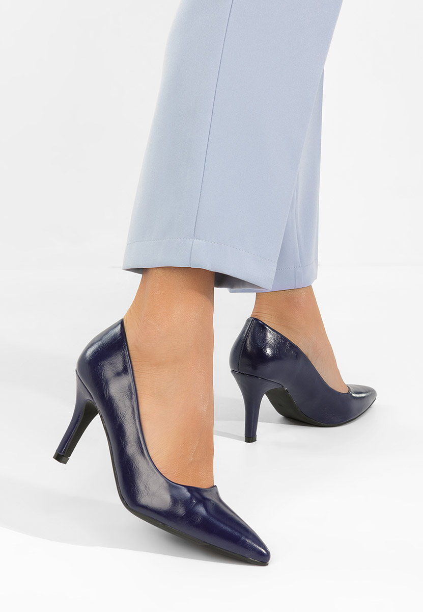 Décolleté tacco a spillo Marylyn blu marine