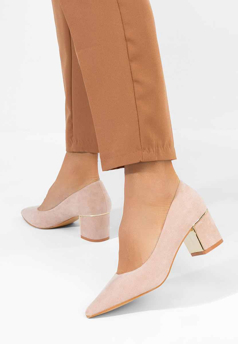 Décolleté tacco largo Avaloria beige