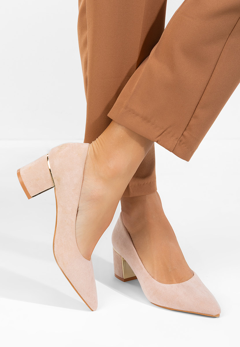 Décolleté tacco largo Avaloria beige
