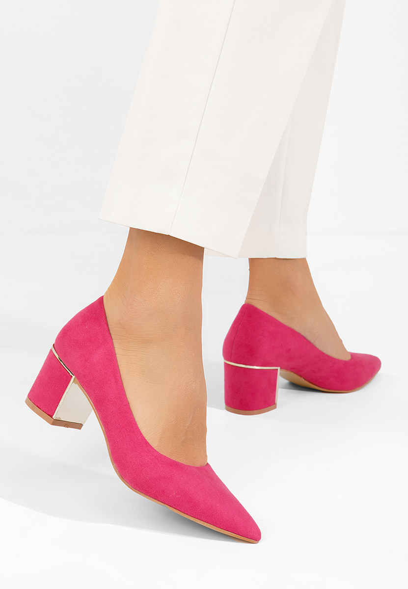 Décolleté tacco largo Avaloria fucsia