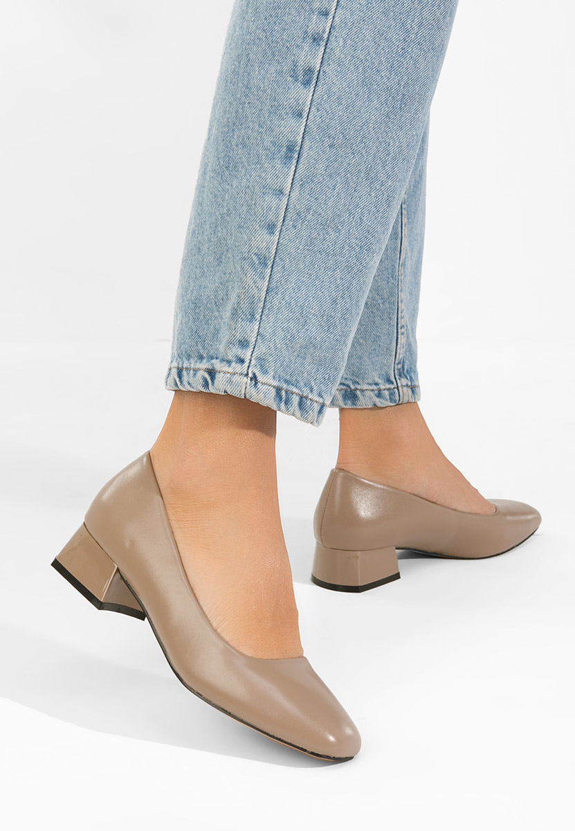 Décolleté tacco basso Sindrela beige