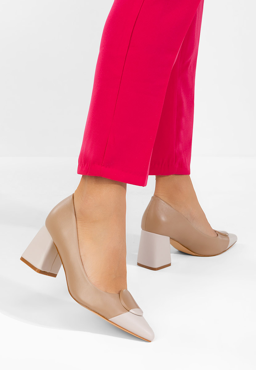 Décolleté tacco largo Selinnia beige