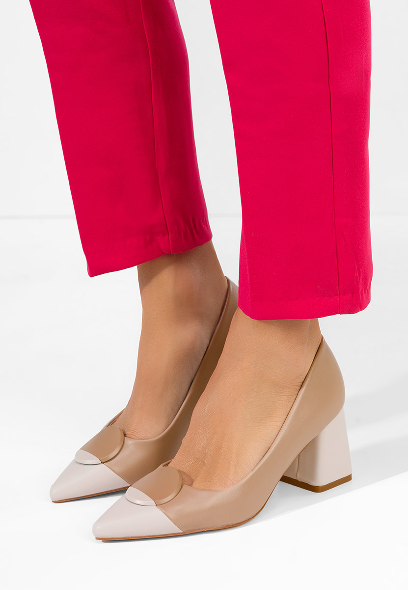 Décolleté tacco largo Selinnia beige