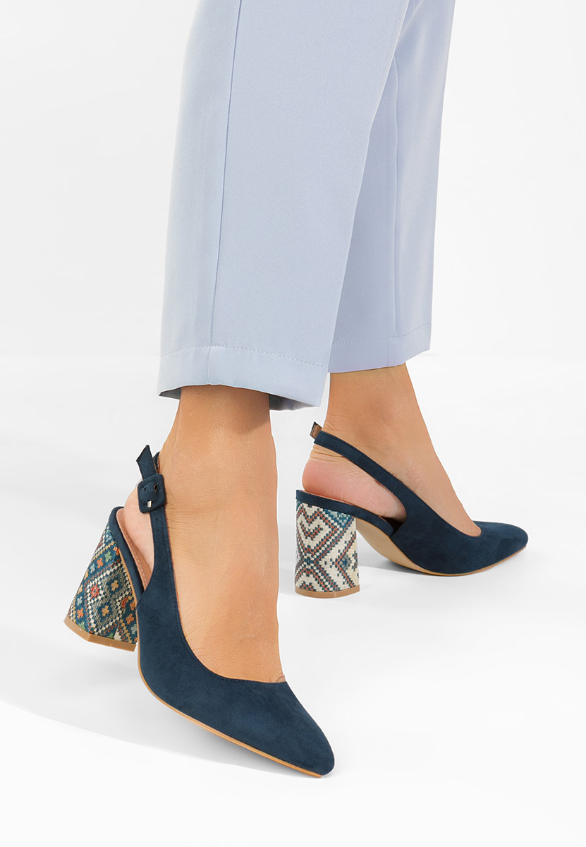 Décolleté Slingback Alesiella blu marine
