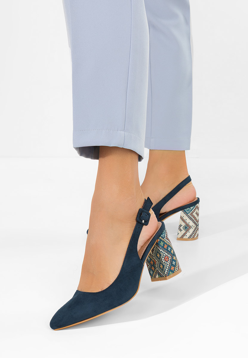 Décolleté Slingback Alesiella blu marine