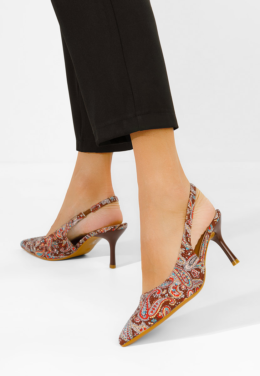 Décolleté Slingback Ivorya marrone