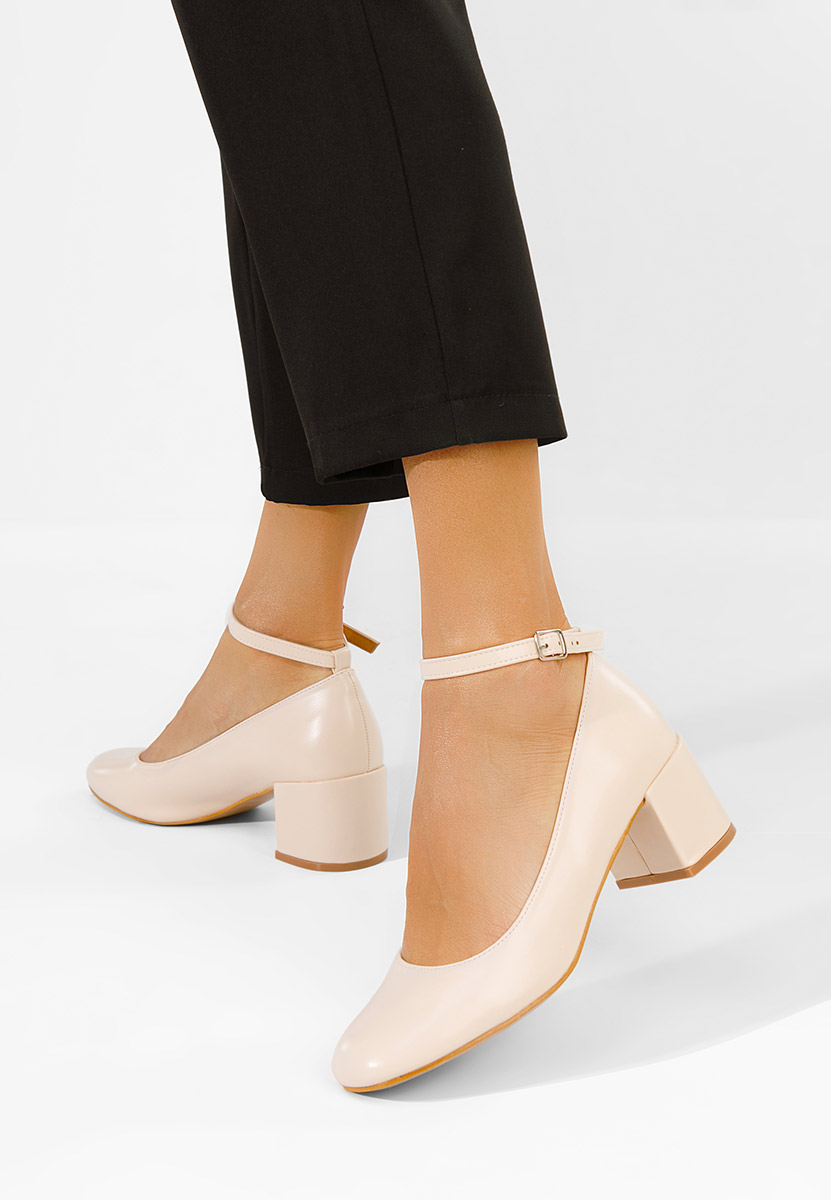 Décolleté con cinturino Allisa beige