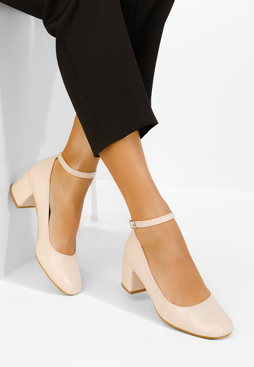 Décolleté con cinturino Allisa beige