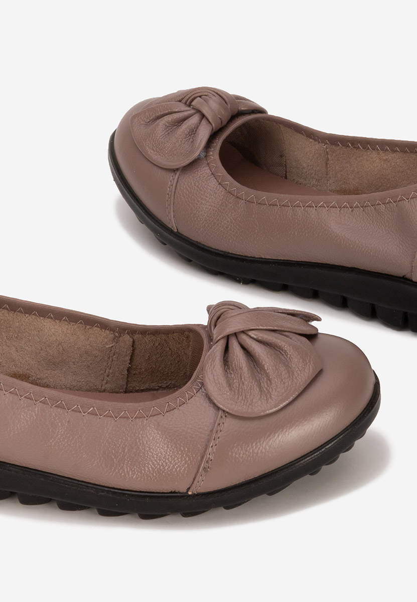 Ballerine pelle Giuliena V2 marrone