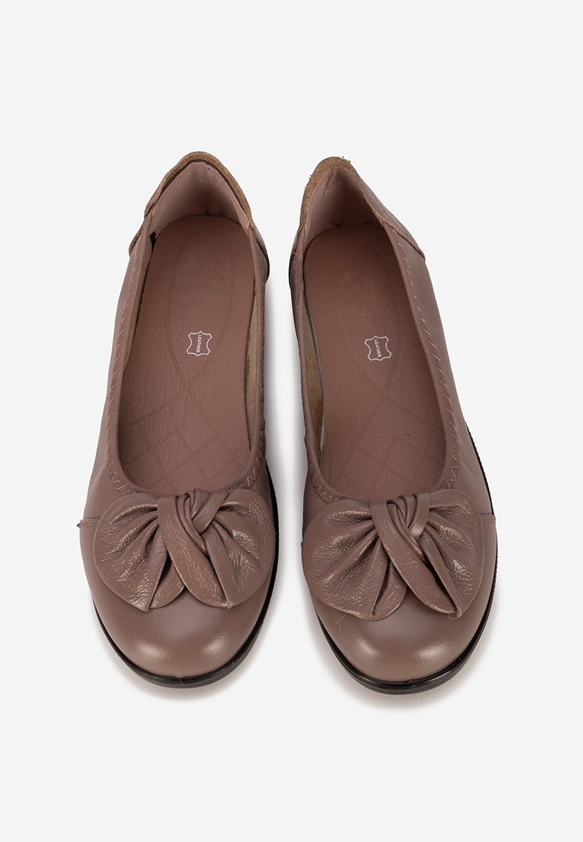 Ballerine pelle Giuliena V2 marrone