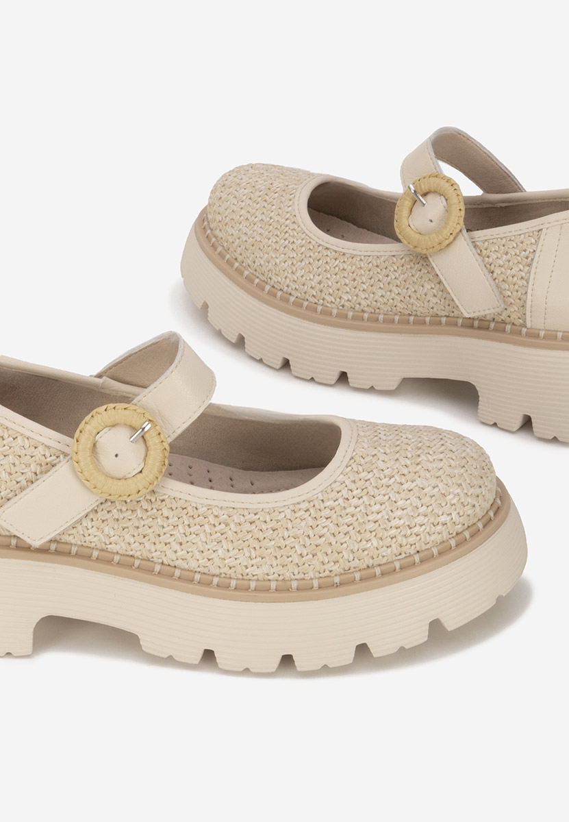 Scarpe basse donna pelle Vamya beige
