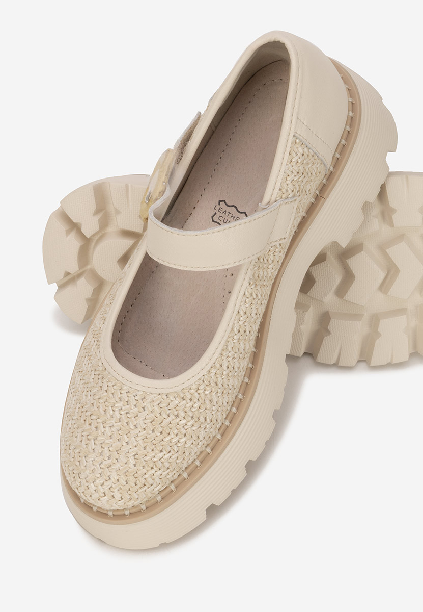 Scarpe basse donna pelle Vamya beige