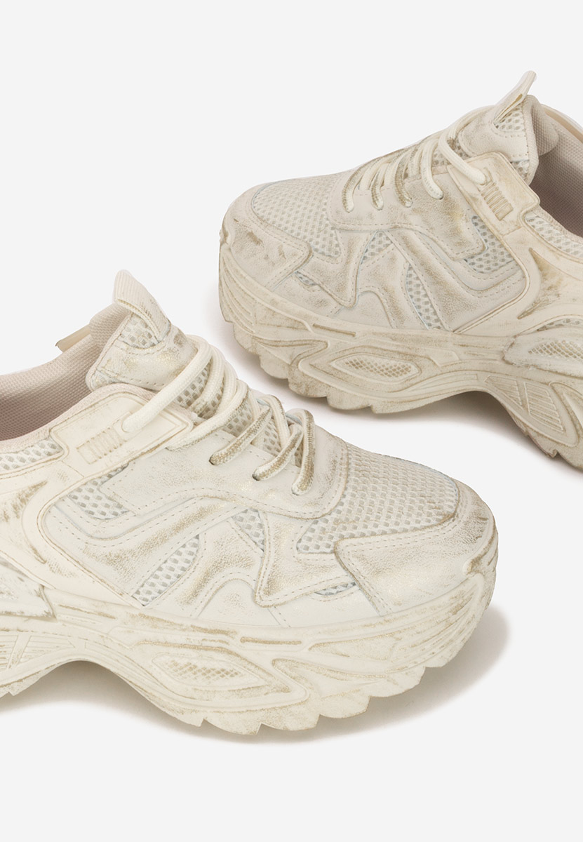Sneakers con plateau Yalda beige