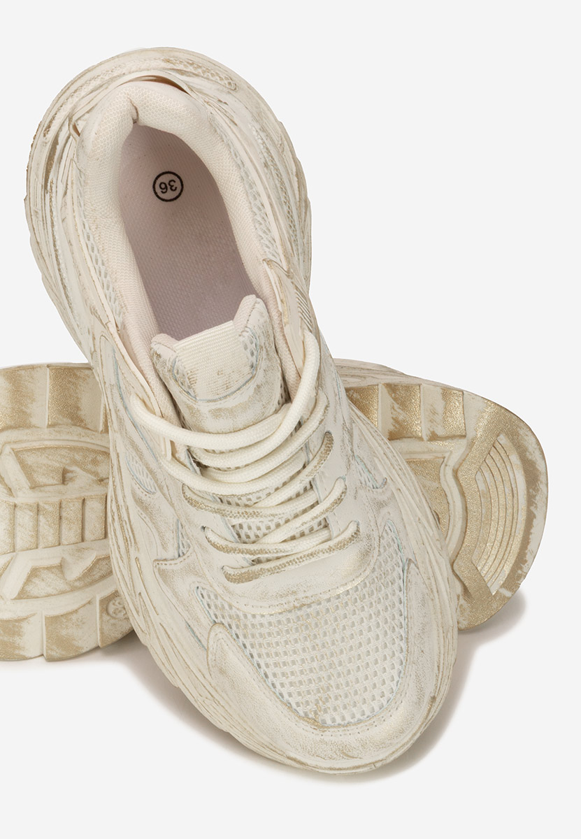 Sneakers con plateau Yalda beige