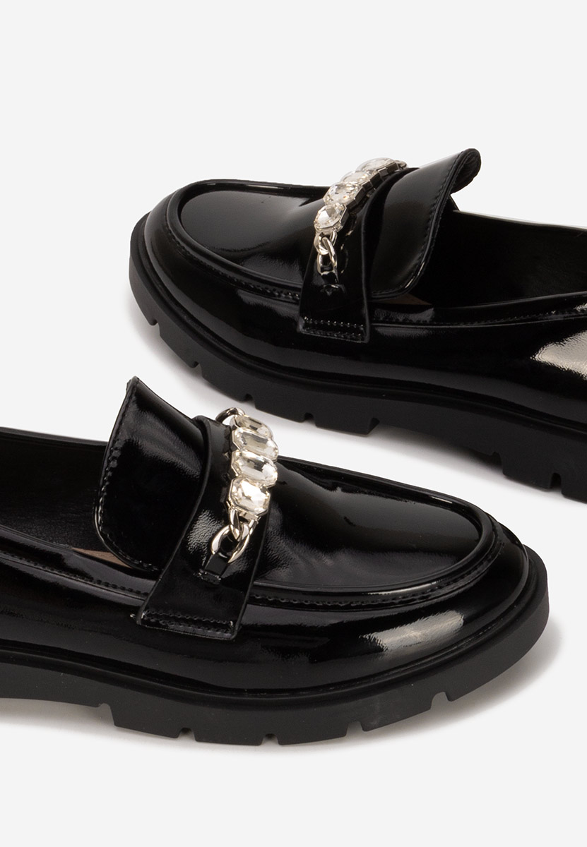 Mocassini da donna in vernice Anselia nero