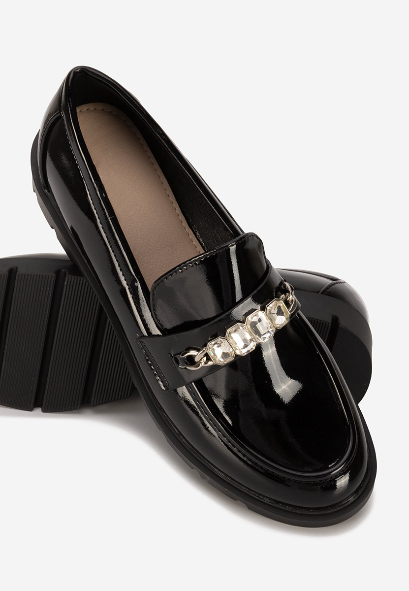 Mocassini da donna in vernice Anselia nero