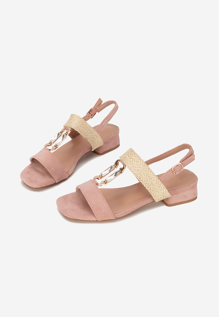 Sandali con tacco largo Kudia rosa