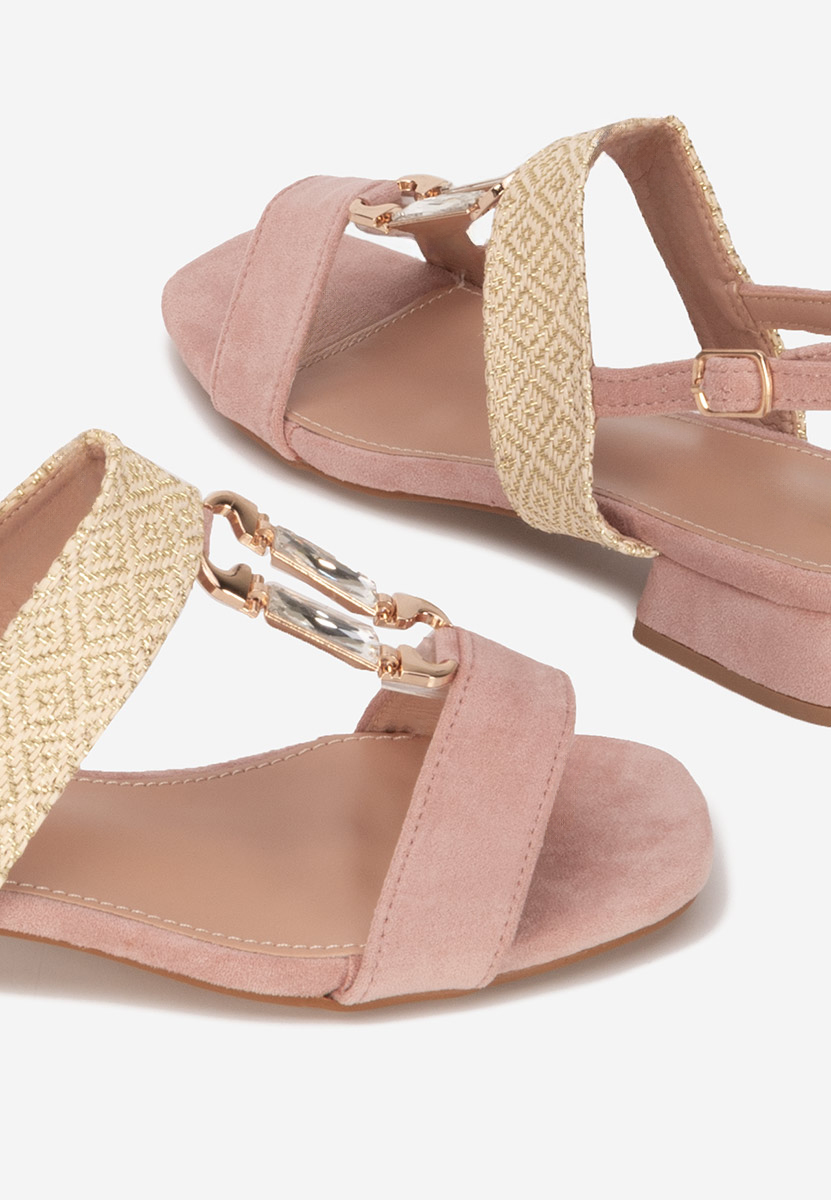 Sandali con tacco largo Kudia rosa