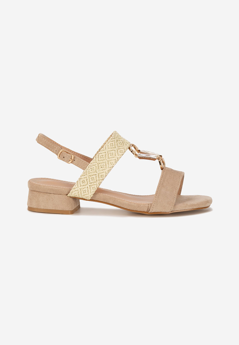 Sandali con tacco largo Kudia beige
